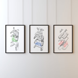 Controller Exploded View Bundle | Game Controller Digital Print