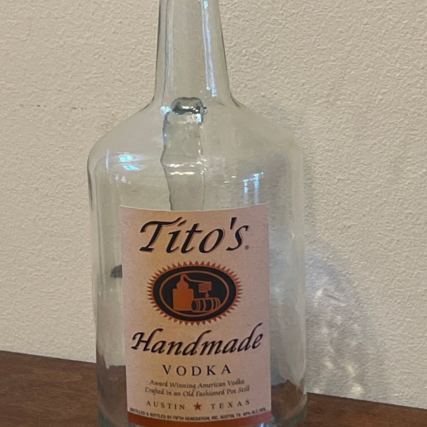 Tito’s vodka 1.75L empty bottle