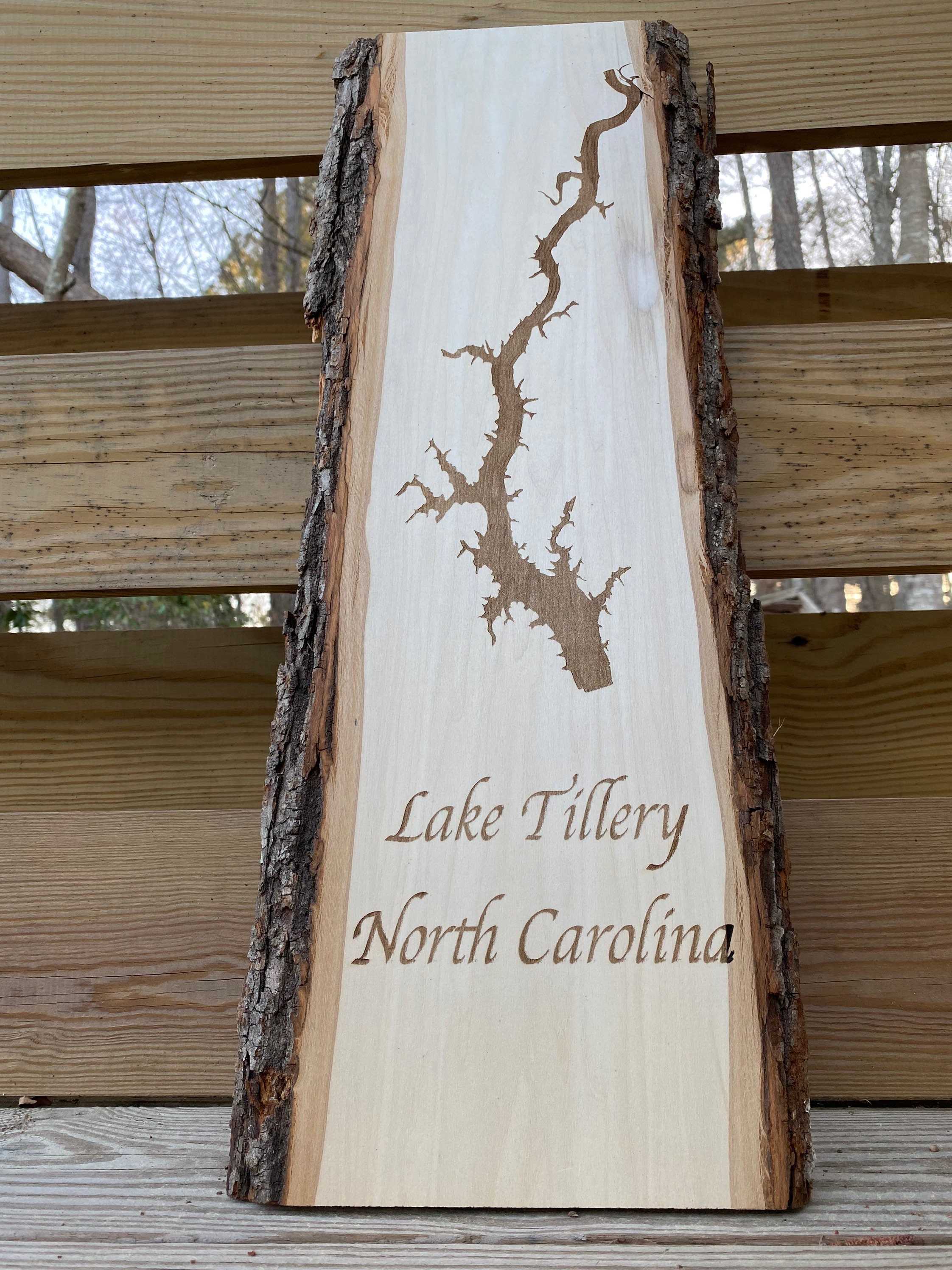 Lake Tillery North Carolina Map Engraving
