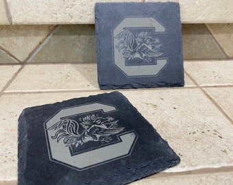 Gamecock Inspired Slate Coasters