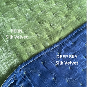 Handmade Starry Silk Velvet Quilt: Luxury Artisan Bedding Set