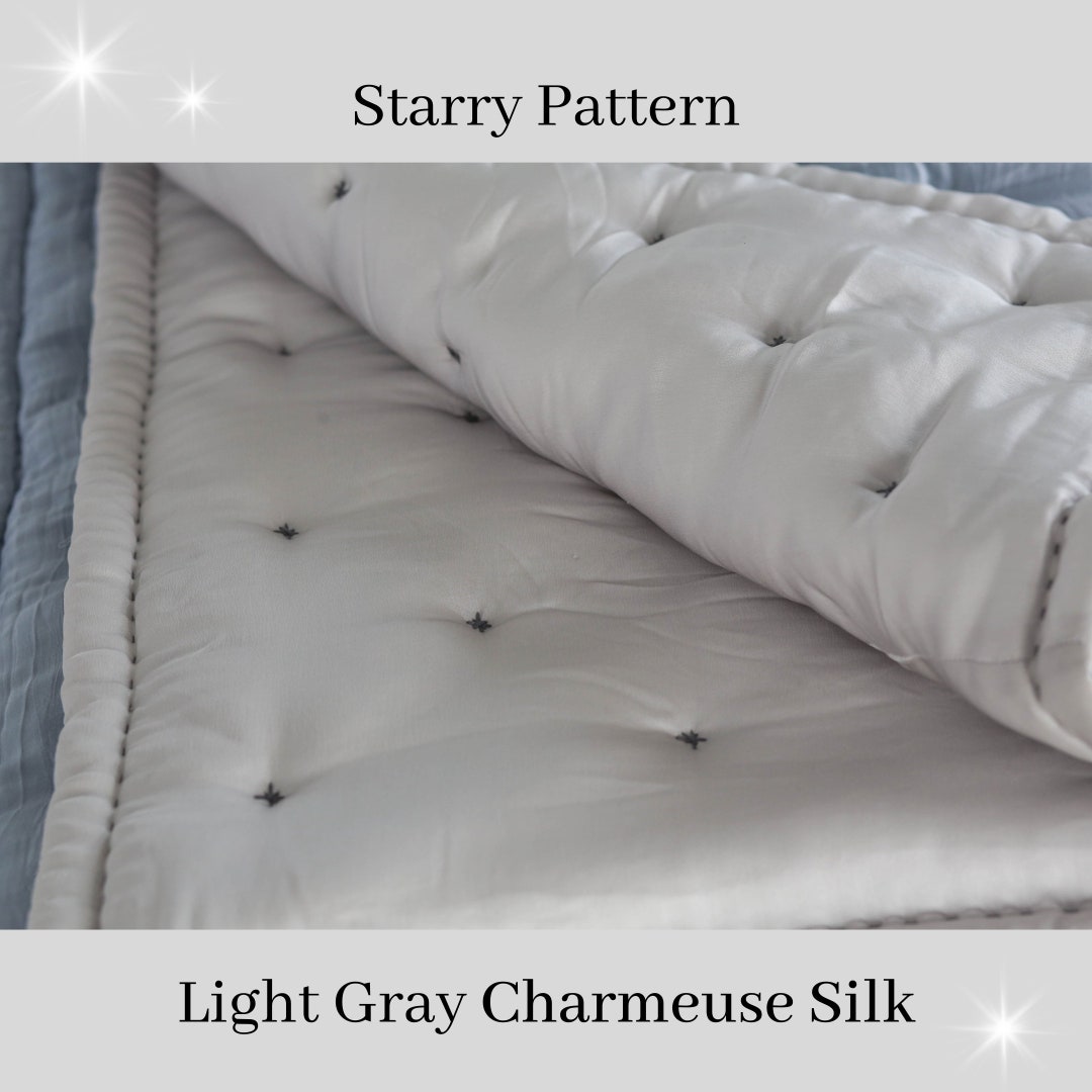 Charmeuse Silk Blanket 100 Mulberry Silk Comforter Handmade Silk