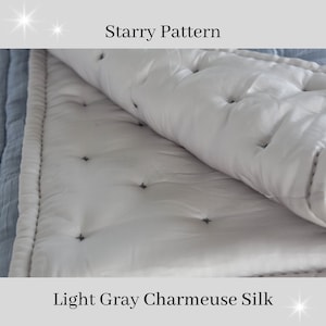 Charmeuse Silk Blanket| 100% Mulberry Silk Comforter| Handmade Silk Quilted Duvet Throw
