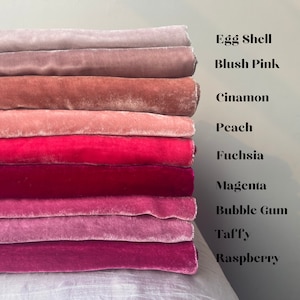 100% Mulberry Silk Velvet FabricSilk Velvet Cut by The YardVelvet Fabric Cut to Length Velvet Ribbon Hand DyedSilk Velvet Fabric Pumpkin zdjęcie 5