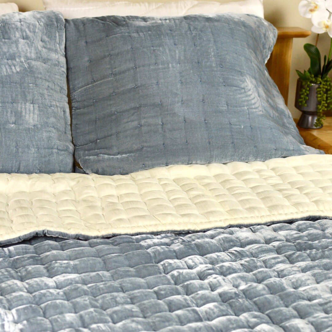 Silk Velvet Quilt Throw Luxury Silk Velvet Bedding Setfinest Comforter