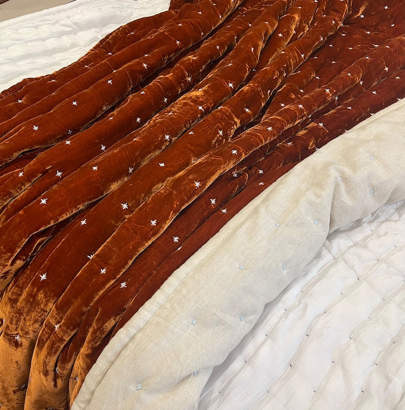 Silk Velvet Throw Silk Velvet and Linen Throw Luxurious Etsy