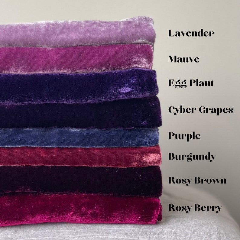 100% Mulberry Silk Velvet FabricSilk Velvet Cut by The YardVelvet Fabric Cut to Length Velvet Ribbon Hand DyedSilk Velvet Fabric Pumpkin zdjęcie 7