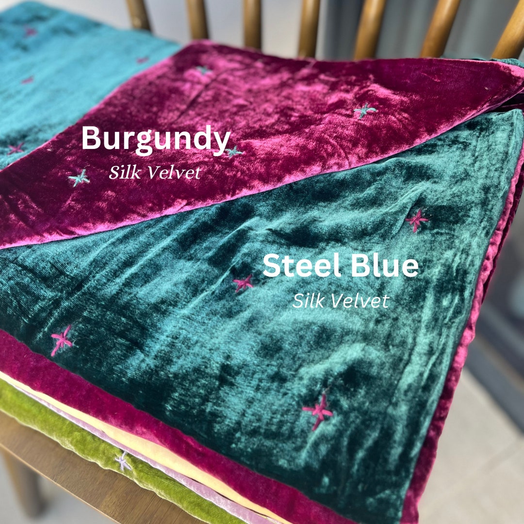 A Pair Silk Velvet Pillowcasesmulberry Silk Pillowcase Silk Velvet Sofa