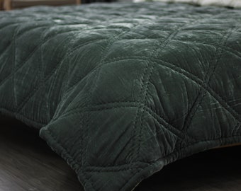 Best Silk Velvet and Mulberry Silk Quilt Duvet Bedspread| Silk Velvet Blanket and Pillowcases| Queen King Size Bedspread| Silk Throw Bedding