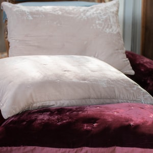 Set of 2 Pillowcases|Mulberry Silk Pillowcases|Star Silk Velvet Pillowcases| A pair Silk Velvet Pillowcases|Silk Velvet Decorative Pillow