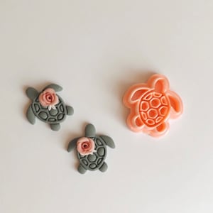 Sea turtle clay cutters  | turtle embossed cutter | summer beach cutter | beach clay cutter | sea turtle embossed cutter