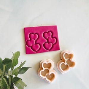 Long Heart Clay Cutter / Valentine Polymer Clay Cutters / Jewellery Tools /  Earring Making / Clay Tools / Valentine Earring Cutter 