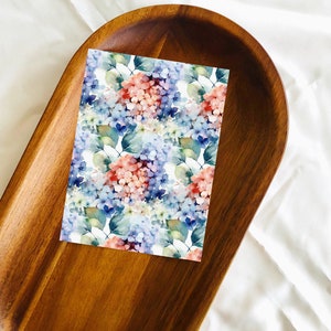 Hydrangea flowers Transfers |  water soluble paper| spring transfer sheet | spring  flowers Transfer Paper for Polymer Clay