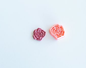 Ausstechform für Stempel Clay Rose Liebe Stempel | Frühlingsfarbene Ausstechform rosa Ausstechform für Valentinstag, Frühling