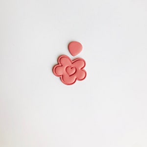 Denna Embossed heart dangle clay cutter | valentines clay cutters , heart cutters, polymer clay cutters, heart clay cutter for valentines