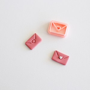 Cortador de argila de carta de amor | Cortadores de coração de carta de amor, cortadores de argila do dia dos namorados, cortadores de argila de polímero, cortador de argila de coração para o dia dos namorados