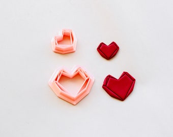 Herz Tonausstecher | Elegante Herz geprägte Cutter, Valentins Clay Cutter, Polymer Clay Cutter, Herz Clay Cutter für Valentinsgrüße