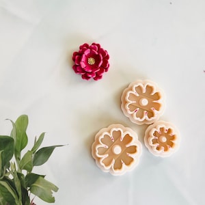 Embossed daisy flower stamp clay cutter Flower #a1 clay cutter, spring clay cutters, peony polymer clay cutters , boho clay cutter
