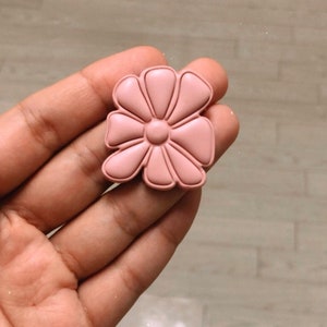 Santina Embossed wild flower stamp clay cutter | spring clay cutter | polymer clay cutter |rose clay cutter for valentines, spring