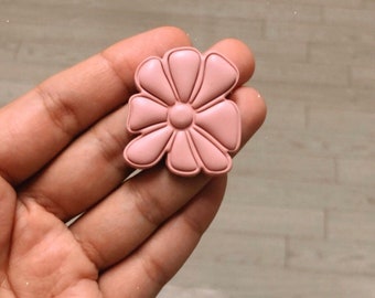 エンボス加工された花のスタンプ粘土カッター | 花粘土カッター、イースター粘土カッター、ポリマー粘土カッター、春のボヘミアン粘土カッター