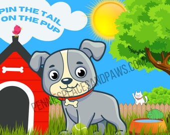 Pin the Tail on the Pup Spiel für Hunde- Allgemein