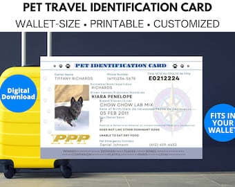 Pet Travel ID Card