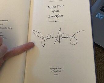 In the Time of the Butterflies AUTOGRAPHED hardcover Book Julia Alvarez