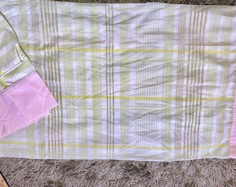 2 Vintage Bill Blass Springmaid Pillowcases Pillow Cases Pink & Stripe KING Size