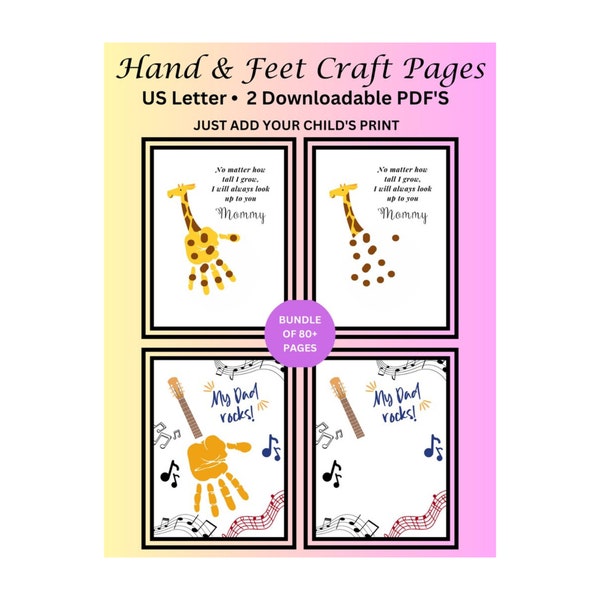 HandCraft Projects for Kids, Summer Craft for Kids, Summer Art for Kids, Summer Handprint Craft, Handprint Footprint Craft