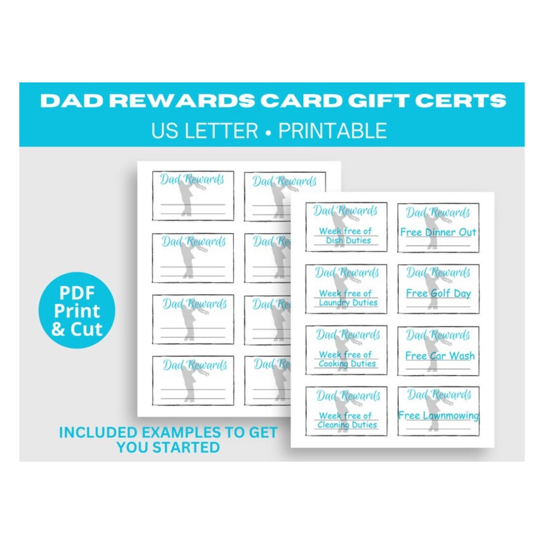 Printable Coupons for Dad Coupon Vouchers for Dad Printable Gift Printable Coupons for Dad Coupon Vouchers for Dad Printable Gift