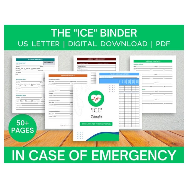 Just In Case Binder, "What If" Emergency & Legacy Planner, Important Documents Organizer, End of Life Planning, Emergency Information Book