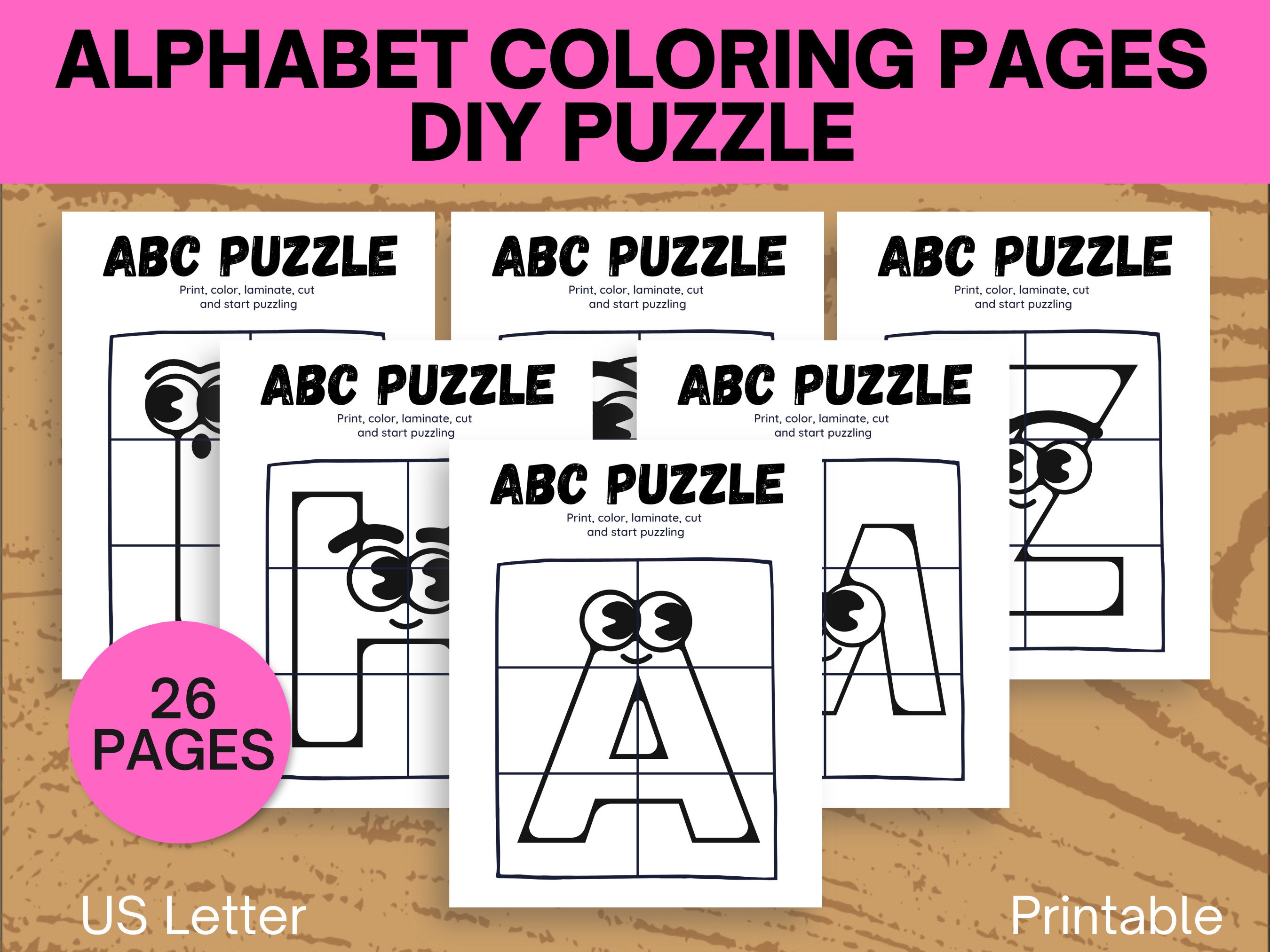 Alphabet Coloring Pages for Kids Practice Writing Sheets for - Etsy