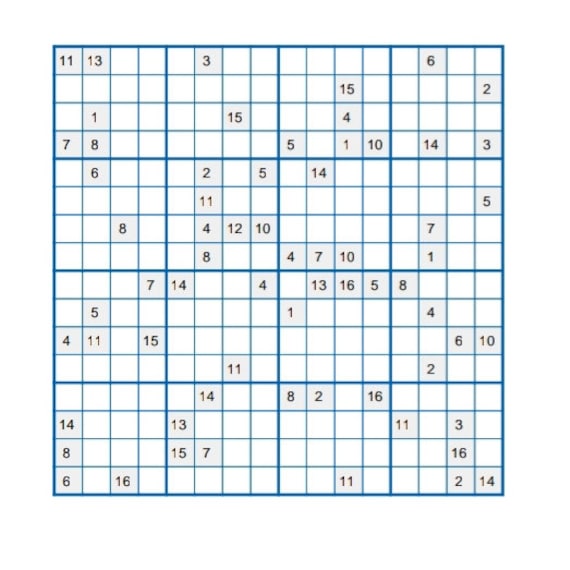 10 Best 16 Sudoku Printable PDF for Free at Printablee