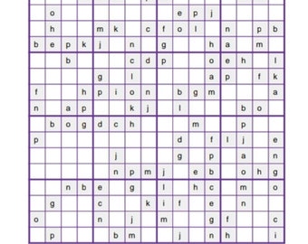 sudoku 16 x 16 easy letter printables etsy