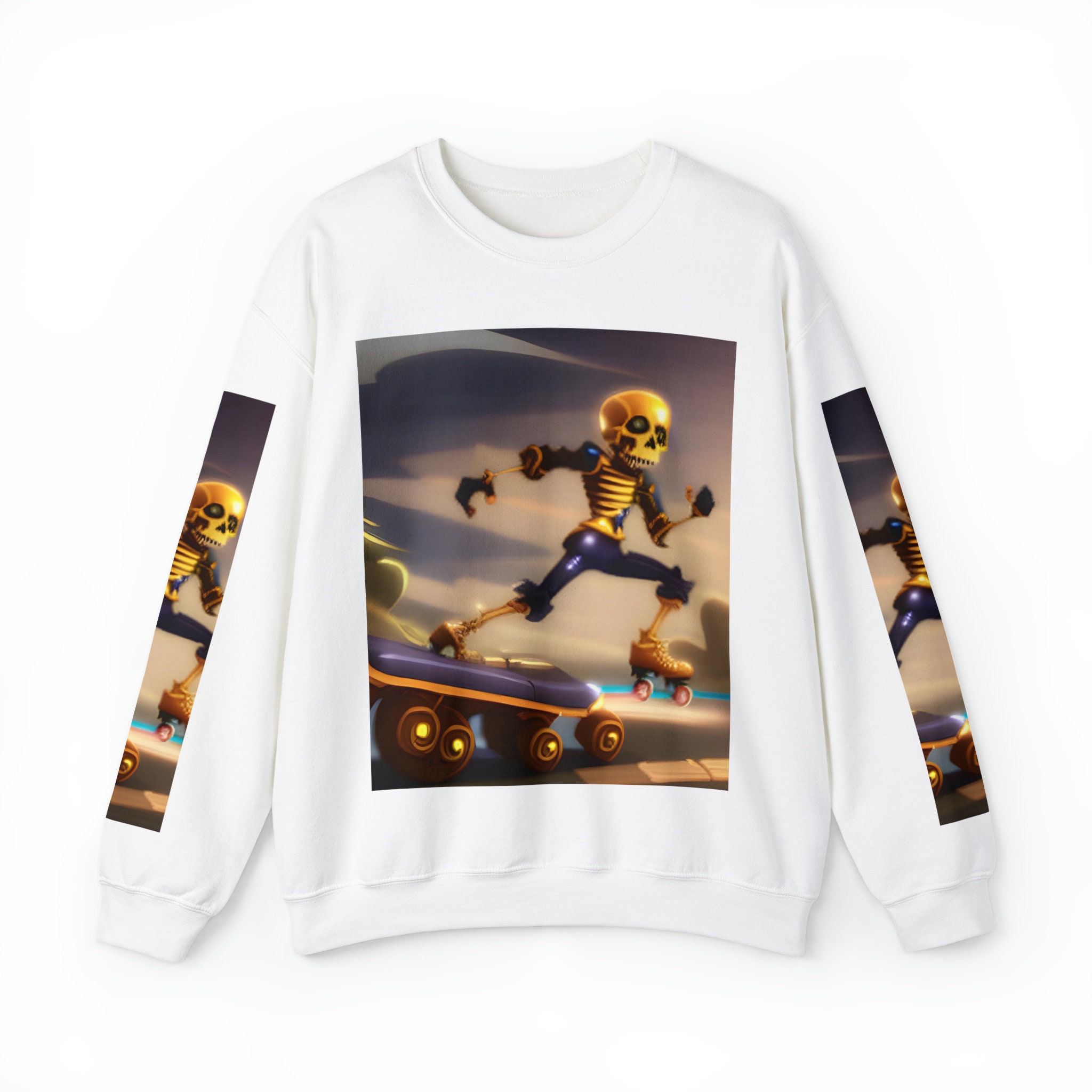 Skeleton Roller Skating Halloween Roller Skating Skeleton Etsy