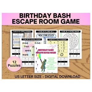 Investigative Birthday Escape Room Game, Party Game for Kids, Printable Escape Room Kit, Escape Room Puzzle Game, Kids Party Activities