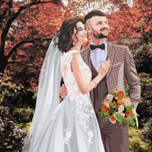 Portrait from Photo, Couple Portrait, Custom Portrait, Anniversary Gift, Gift for her, Cartoon Portrait, Family Portrait, Vector Portrait,