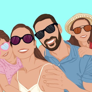 Faceless Portrait Print, Custom personalised portrait from photo, custom couple illustration, gift for her