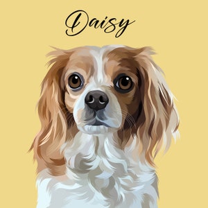 Custom dog and cat Portrait, Personalized pet painting, Pet gift, Pet illustration, Pet cartoon drawing, Girlfriend gift, digital fi