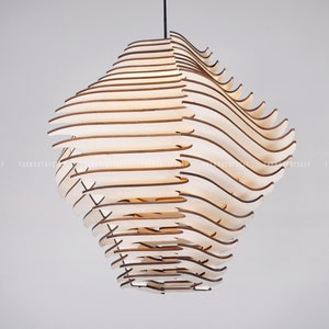 Entry Pendant Light Mid Century Modern Chandelier Lighting Kitchen Island Ceiling Lamp Handmade Hanging Light Fixture Bedroom Wood Lampshade