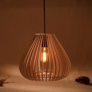 Scandinavian Wooden Ceiling Light Minimalist Bedroom Pendant Lamp Nordic Chandelier Lighting Fixtures Mid-Century Modern Staircase Decor