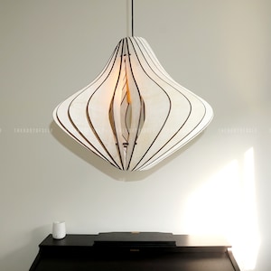 Kitchen Island Chandelier Minimalist Dining Room Hanging Lamp Wood Pendant Light Nordic Bedroom Lighting Fixture Handmade Housewarming Gift