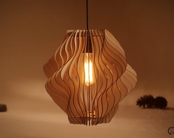 Dining Room Pendant Light Fixture Scandinavian Wood Hanging Lamp Living Room Ceiling Light Rustic Chandelier Kitchen Island Lighting Decor