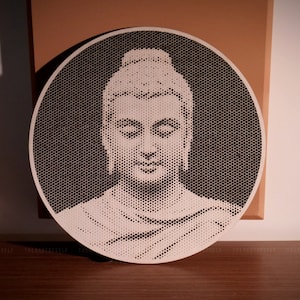Shakyamuni Buddha Wall Art Meditazione Buddha Ritratto Opera d&#39;arte Decorazione Legno Seduto Statua Gautama Statuette buddiste Regalo per Yoga Room Decor