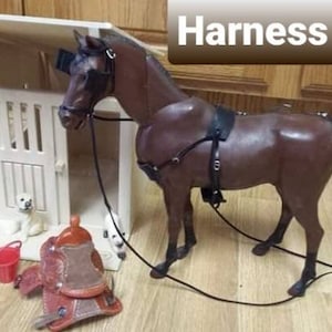 Ancien harnais de cheval en bois et cuir – attelage, déco brocante - Collection