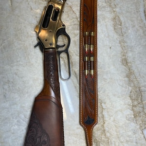 33 Genuine Leather Hand Tooled marlin lever action accessories