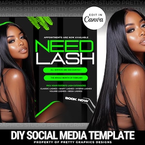 DIY Social Media Hair Price List | Flyer Template| Hair | Bundle | Boutique | Price List | Wig | Editable Template Flyer | Price List Flyer