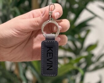 Personalized Leather Keyring, Personalized Leather Keychain, Custom Keychain, Personalized Keychain for Men, Personalized Keychain for Women