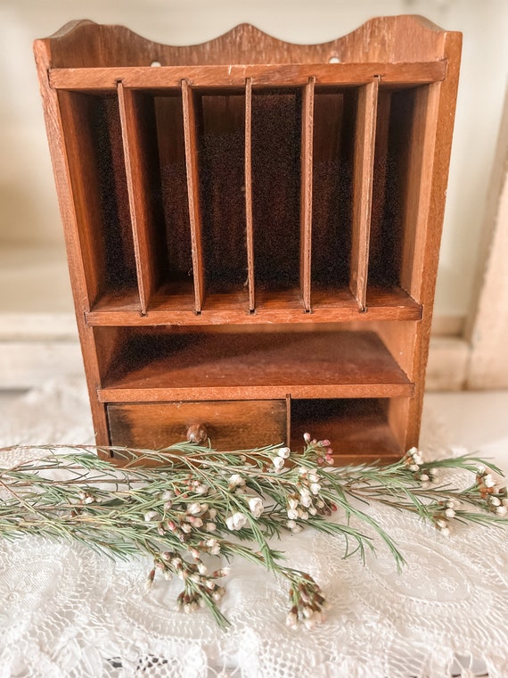 Beautiful Vintage Wood Wall Hanging Spice Etsy