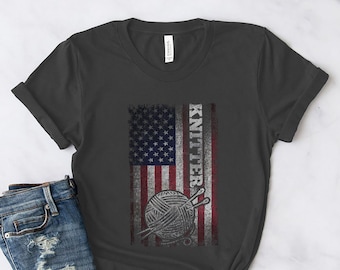 Knitting Shirt, Knitter Flag, Knit Gift, Knitting Gift, Knitter Gift, Love To Knit, Love Knitting, Knit Lover, KI027WM01